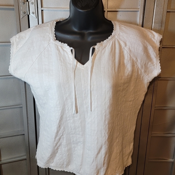Christopher & Banks white blouse size medium - Picture 1 of 8